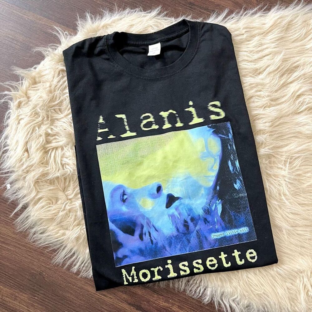 Black Alanis Morisette Jagged Little Pill Graphic band Tee XL